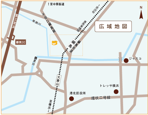 綱島広域地図